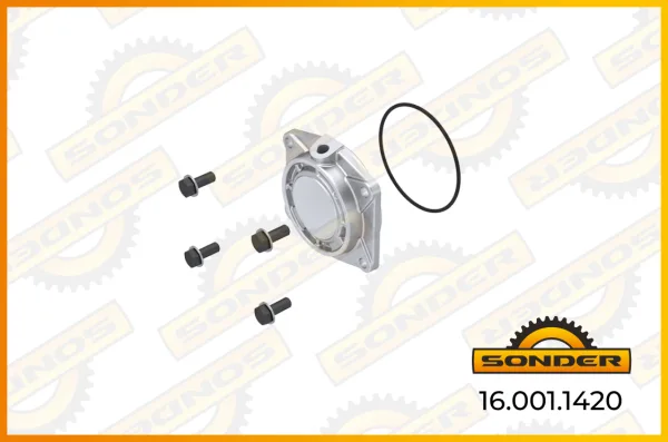 Опорный фланец подшипника компрессора торцевой с болтами Volvo Sonder 16.001.1420