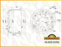 Барабан тормозной Sonder 16.005.0050 MAN Renault 410 мм