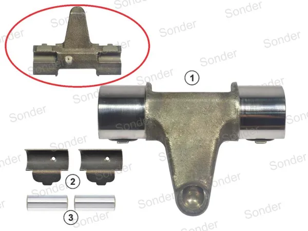 Ремкомплект суппорта Sonder 16.010.0024 Meritor ELSA 195/225, EX225: рычаг, 2 ролика