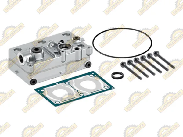 Головка компрессора Sonder 16.010.0825, ГБЦ с болтами и прокладками, Renault Premium, Kerax, Volvo FH