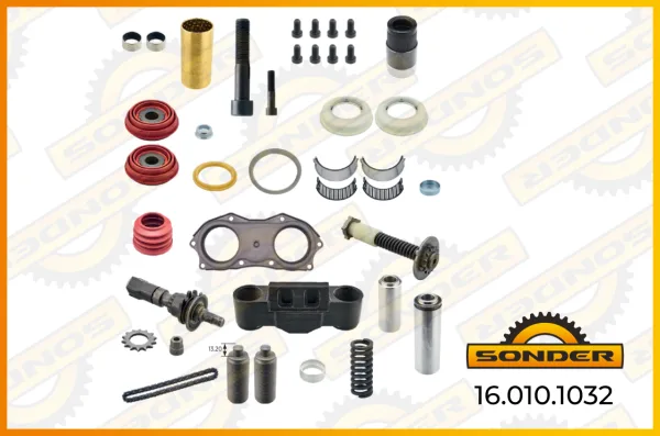 Ремкомплект суппорта полный Sonder 16.010.1032, суппорты SN6/SN7/SK7, оси BPW и Mercedes-Benz Actros