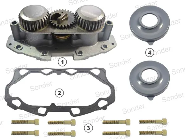Ремкомплект суппорта Meritor ELSA 195,22 Sonder 160100022, механизм регулировки в сборе с прокладкой