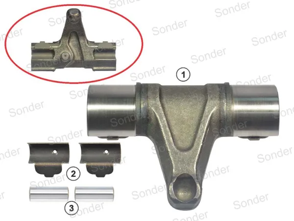 Ремкомплект суппорта Meritor ELSA 195/225, EX225 Sonder 160100101 — рычаг и 2 ролика