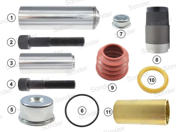 Ремкомплект суппорта KNORR SB6/7 Sonder 160100623, направляющие и болты