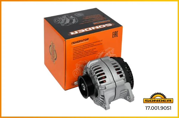 Генератор Sonder 17.001.9051 Premium 28 В 100 А, Renault Trucks / КАМАЗ / МАЗ