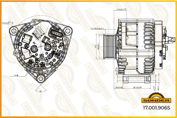 Генератор Premium Sonder 17.001.9065 для HOWO, Renault и SITRAK