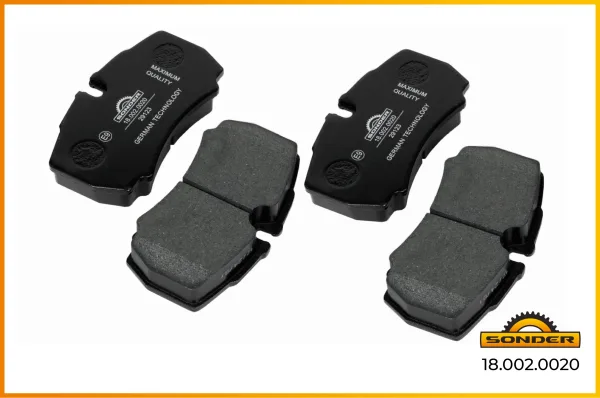 Колодки тормозные дисковые Sonder 18.002.0020, WVA 29123, 109,5 × 63,8 × 20 мм, Iveco