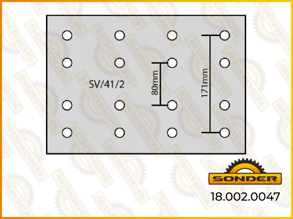 Накладки тормозные барабанного тормоза Sonder 18.002.0047 WVA 19932, 203 мм, комплект 4 шт