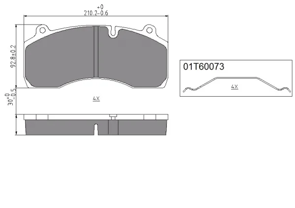 Колодки тормозные дисковые Sonder 18.002.0086 210,2×93,4×29,8 мм Renault Midlum, Volvo FL