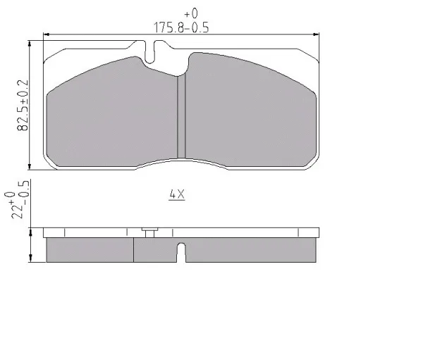 Колодки дискового тормоза Sonder 18.002.0093 WVA 29055, 176×83×22 мм для MAN