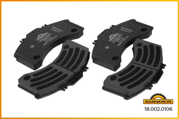 Тормозные колодки Sonder 18.002.0106 для Iveco, 241×125×25 мм