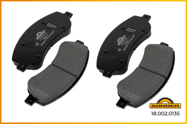 Колодки тормозные дисковые Sonder 18.002.0135 для Ford, длина 164,8 мм
